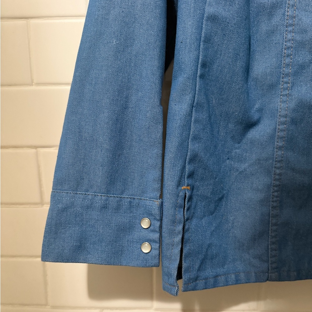 RARE Levi's Vintage Orange Tab Blue Button-Up Shirt - Picture 5 of 8